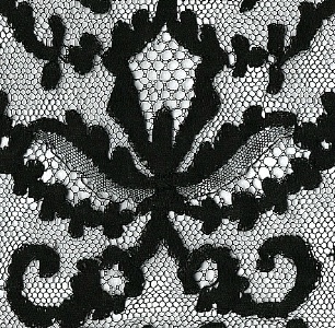 Detalle de mantilla, encaje de blonda
